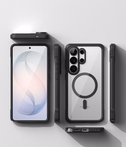 Ringke Fusion Bold Magnetic MagSafe Suojakuori Samsung Galaxy S26 Ultra:lle kirkas musta