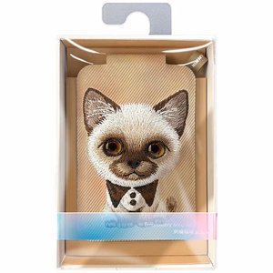 Nimmy New Big-Eye Cute Pets 2.0 Cat MagSafe-magneettikorttikotelo puhelimelle jalustalla – ruskea