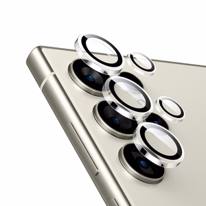 Crong Lens Ring karkaistu kameran linssisuoja Samsung Galaxy S24 Ultra -laitteelle, läpinäkyvä
