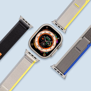DUX DUCIS ranneke YJ nailon Apple Watch 42 / 44 / 45 / 49 mm musta harmaa