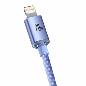USB Cable Baseus "CAJY000205" Violet "Type-C / Lightning" 200cm (up to 20W)