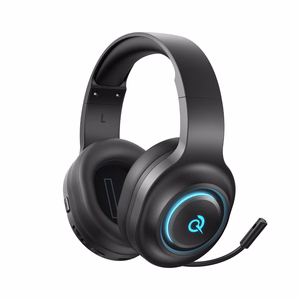 QCY Heroad V200 Tri-Mode Gaming-Kuulokkeet 7.1 Äänellä, 240h Akulla ja Irrotettavalla Mikrofonilla - Musta