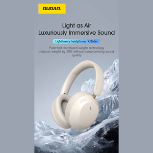 Dudao X22 Max Langattomat On-Ear Bluetooth-kuulokkeet ANC:lla - beige