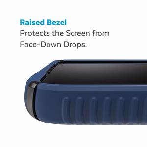 Speck Presidio2 Grip case for Samsung Galaxy S23+, with non-slip grip, Coastal Blue / Black