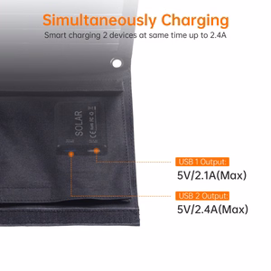 Aurinkoenergian matkalatturi Choetech SC005 22W 2.4A