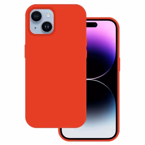 Tel Protect Silicone Premium iPhone 15 Plus:lle punainen