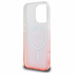 Guess IML Glitter Gradient MagSafe Suojakuori iPhone 16 Pro:lle - vaaleanpunainen