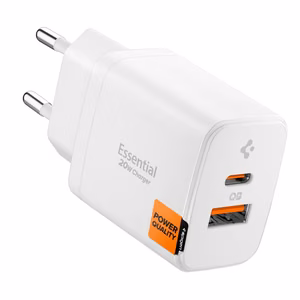 Spigen Essential EE202EU 20W Seinälaturi - Valkoinen