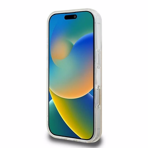 DKNY Repeat Texture Pattern Stripe iPhone 16 Pro Max:lle Suojakuori - Vaaleanpunainen