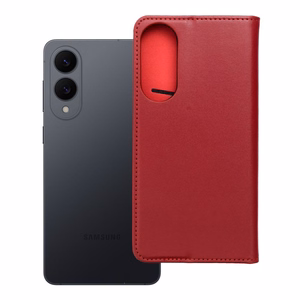 Flip-suojakuori Samsung S25 EDGE:lle Smart Pro Book nahkainen viininpunainen