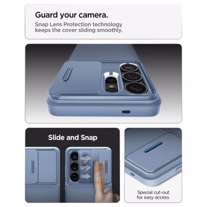 Spigen Optik Armor Suojakuori Samsung Galaxy S26 Ultra:lle - sininen