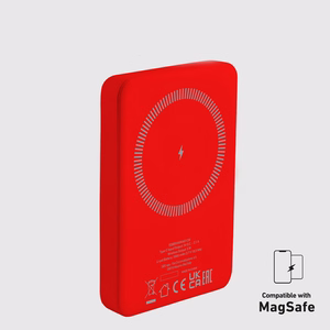Powerbank SBS TEBB5000MAG1CR 5000 mAh yhteensopiva MagSafen kanssa - punainen