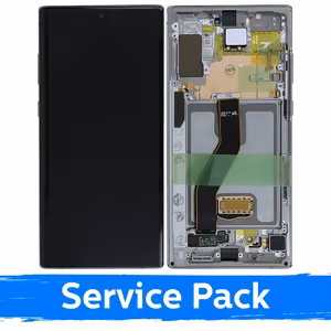 LCD Näyttö yhteensopiva Samsung N975 Note 10 Plus kanssa kehyksellä / Aura Glow / (Service Pack)