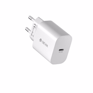 Devia Smart PD GaN -seinälaturi, 30 W, 1 × USB-C, valkoinen