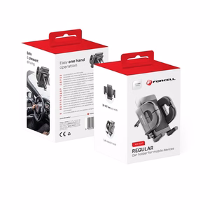 Auton puhelinteline Forcell F-Grip Regular ilmakanava musta