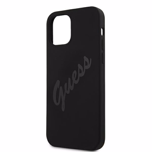 Guess GUHCP12LLSVSBK iPhone 12 Pro Max 6.7" musta/musta kovakotelo Script Vintage