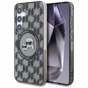 Karl Lagerfeld HC Magneettinen IML Metal Monogram KC Heads Suojakuori Samsung Galaxy S25 Musta