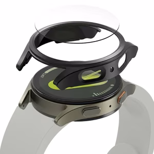 Ringke Slim & Tempered Glass suojakuori- ja lasisetti Samsung Galaxy Watch 7 44mm -kellolle – musta