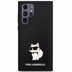 Karl Lagerfeld Suojakuori Samsung Galaxy S24 Ultralle KLHCS24LSNCHBCK musta HC SILICONE NFT CHOUPETTE