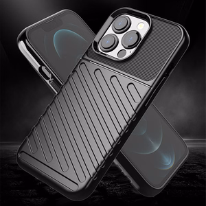 Thunder Case Joustava Kova Rugged Cover TPU Kotelo iPhone 13 Pro musta