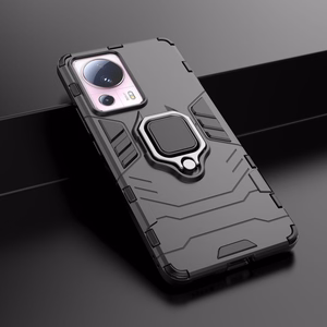 Ring Armor panssari Suojakuori Xiaomi 13 Litelle Magneettinen pidike sormusrengas musta