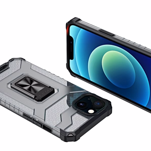 Crystal Ring Case jalustallinen kestävä iskunkestävä suojakuori iPhone 13 minille, musta
