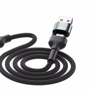 3mk Hyper Cable N-SERIES 6 in 1 USB-C / USB-A to USB-C / Lightning / Micro 1.2m QC 3.0 9V / 2A 18W - musta