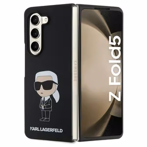 Karl Lagerfeld KLHCZFD5SNIKBCK Silicone Ikonik suojakuori laitteelle Samsung Galaxy Z Fold5, musta