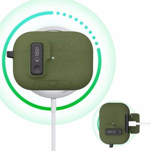 Tech-Protect Slim Hook Suojakuori AirPods Pro 3 -lle - vihreä