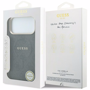 Guess Embossed 4G Classic MagSafe-suojakuori iPhone 17 Pro Max / 18 Pro Max -malleille, musta