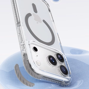 Rock Crystal Clear Magnetic Series Suojakuori Iphone 17 Pro:lle läpinäkyvä-musta