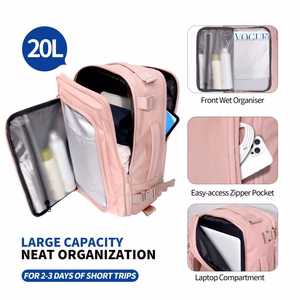 Tech-Protect Defender S50 reppu Ryanair & Wizz Air 20L kannettava tietokone - vaaleanpunainen