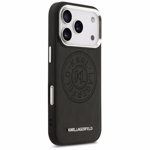 KARL LAGERFELD suojakuori IPHONE 17 Pro:lle MagSafe-yhteensopiva KLHMP17LPSKRPMK (PU W/ Point & Metal Logo) musta