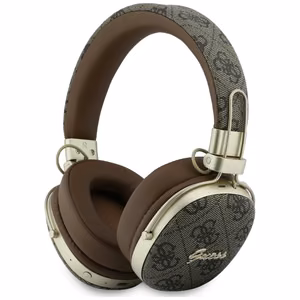 Wireless headphones Guess ENC Metal 4G Script Logo brown
