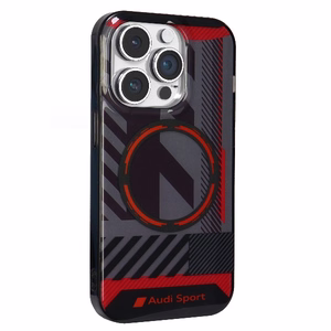 Audi IML Sport MagSafe Suojakuori iPhone 14 Pro 6.1" Musta/Musta Kova Suojakuori AU-IMLMIP14P-RSQ/D2-BK