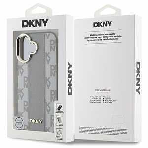 DKNY Checkered Pattern Magsafe iPhone 16:lle Suojakuori - Beige