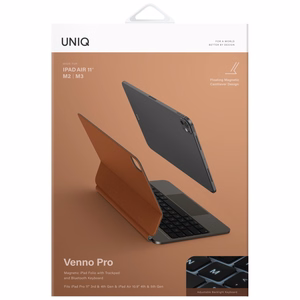 Uniq Venno Pro Magneettinen Smart-suojakuori näppäimistöllä iPad 11 2025 / iPad Air 11 2024 / 2025 / iPad Pro 11 2018 / 2020 / 2021 / 2022 / 2024 - Ruskea