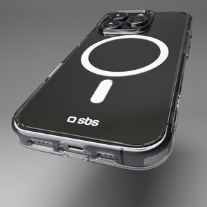SBS Extreme Mag D3O MagSafe Suojakuori iPhone 16 Pro Max:lle - läpinäkyvä