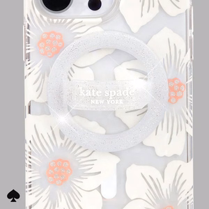 Kate Spade New York Magnetic Loop Grip -magneettinen MagSafe-sormipidike puhelimelle, The Sparkle Silver
