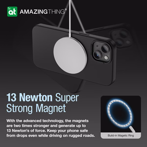 Amazing Thing Smoothie Magsafe Suojakuori 8FT IP146.7SMBK iPhone 14 Plus:lle musta