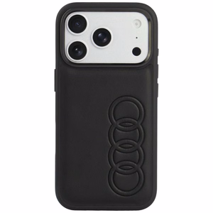 Audi TT -keinonahkasuojakuori laitteelle iPhone 18 Pro / 17 Pro, MagSafe-yhteensopiva – musta