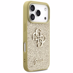Guess Fixed Glitter Big 4G Suojakuori iPhone 17 Prolle - kultainen