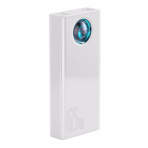 Baseus Amblight varavirtalähde 30000mAh, 4xUSB, USB-C, 65W (valkoinen)