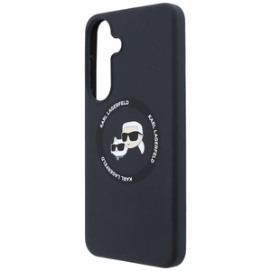 Karl Lagerfeld Silicone Karl&Choupette Heads MagSafe -suojakuori Samsung Galaxy S26 FE – musta