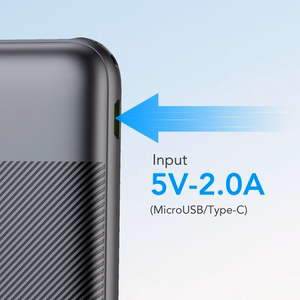 Ulkoinen akku Veger L10S (W1105PD) PD QC3.0 2A 20W 10000 mAh musta