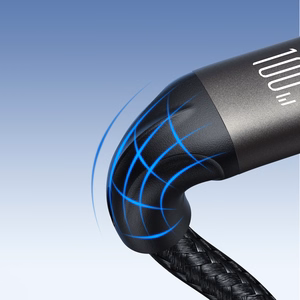 Joyroom Light-Speed Series S-A25 USB-C / USB-C kaapeli 100W 1,2 m - musta