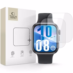 Tech-Protect Hofi Hydro Flex+ 2-pack hydrogeelisuoja Huawei Watch Fit 3 / 4:lle - Läpinäkyvä