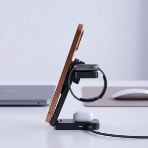 Tech-Protect A56 3-in-1 MagSafe langaton laturi ja 100 cm USB-C / USB-C-kaapeli – musta