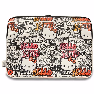 Hello Kitty PU Metal Logo suojakotelo 14 tuuman kannettavalle - beige