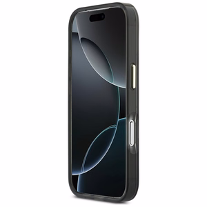 Guess IML 4G Script Metal Suojakuori iPhone 17 Pro:lle - Musta